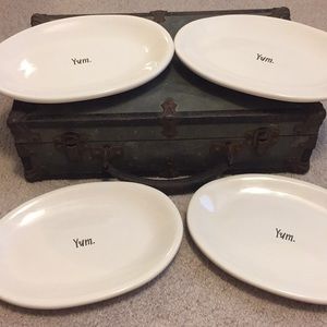 Rae Dunn Oval Plates Set of 4
